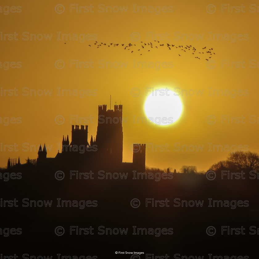 Ely Cathedral, yellow sunrise 
 Ely Cathedral, yellow sunrise 
 Keywords: sunset card wraptious coaster