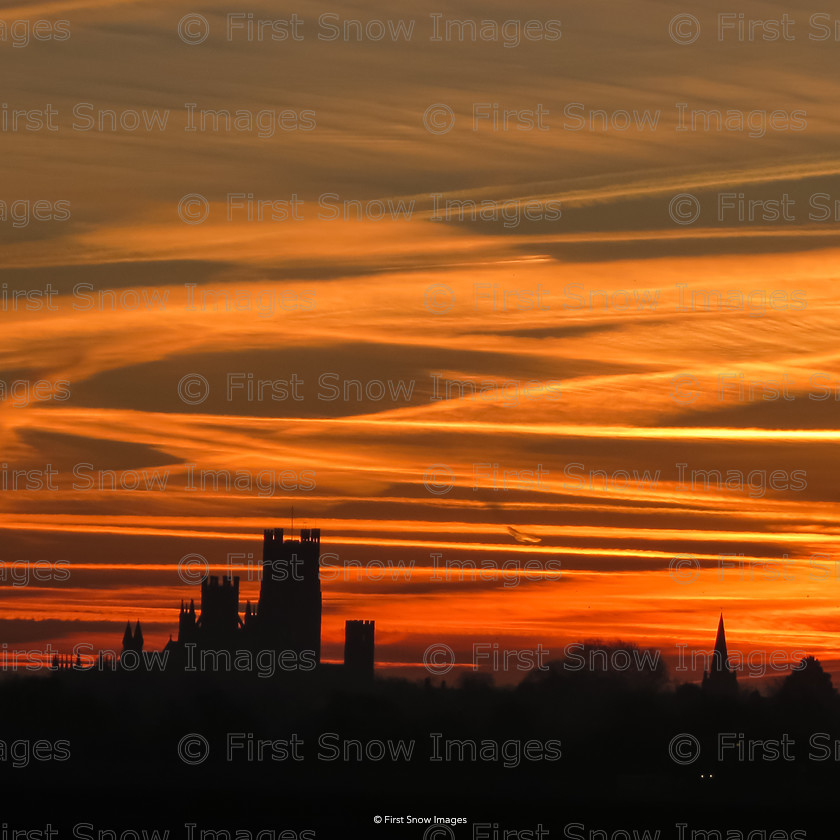 Ely Cathedral, orange sunrise 
 Ely Cathedral, orange sunrise 
 Keywords: sunset card wraptious coaster